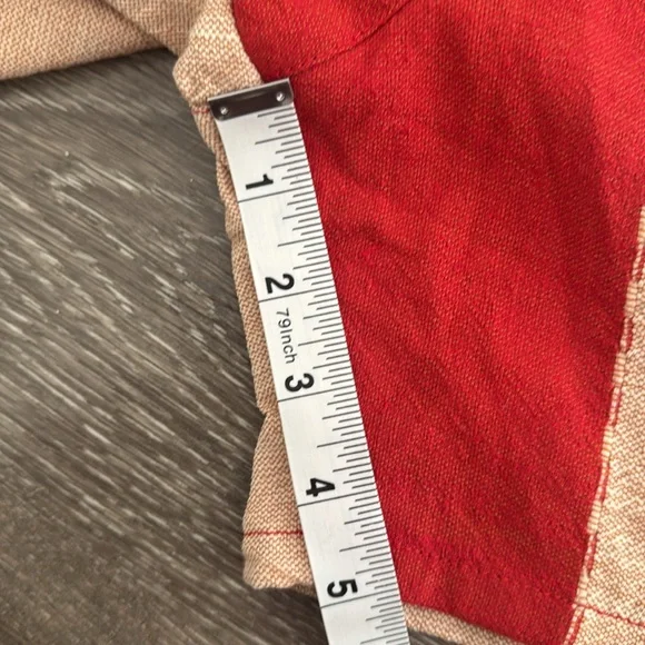 Graziano and Gutierrez Red And Tan Shorts Cotton RARE Small/Medium/Large Woven - Picture 11 of 12